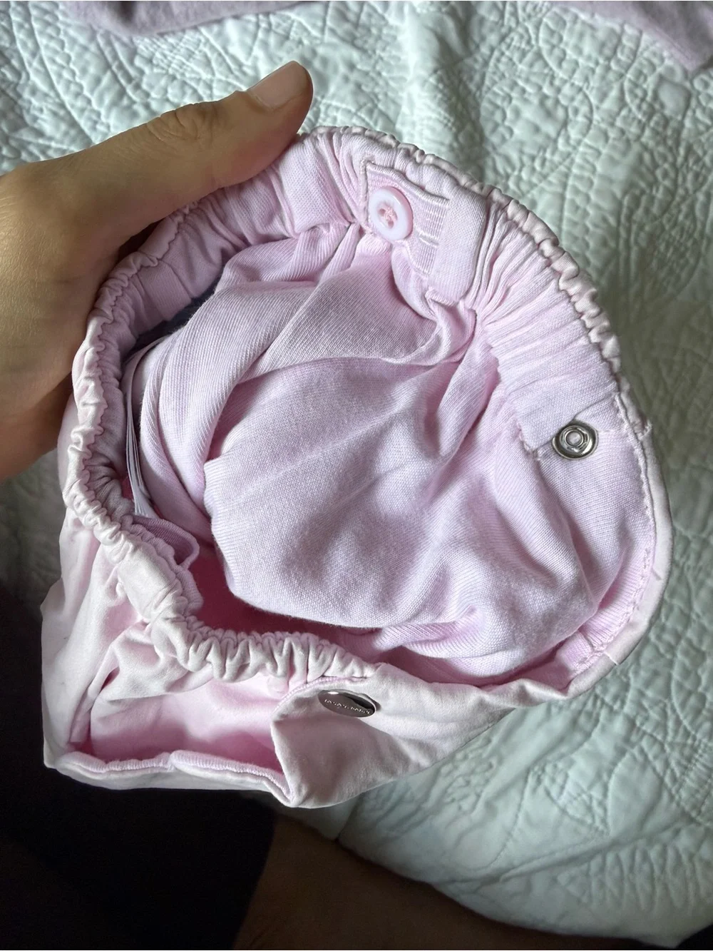 Jacadi Paris Pink Padded Pants & Lavender 100% Cashmere Sweater 6M